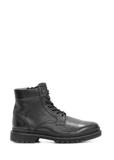 Men's black leather ankle boots BUTYM-0515-99(Z25)