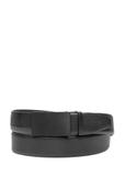 Leather black men's belt PASMS-0269-99(W26)