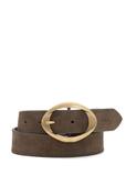 Olive suede women's belt PASDS-0318-57(Z25)