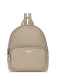 Beige women's backpack made of imitation leather TOREC-1014-81(W25)