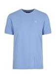 Blue men's basic T-shirt with logo TSHMT-0100-61(W24)
