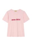 Pink women's T-shirt with print TSHDT-0152-5A(W26)