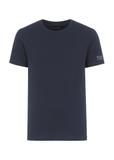 Navy blue basic T-shirt for men with logo TSHMT-0091-69(KS)