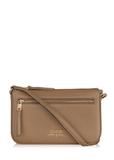 Beige leather women's wallet with handle PORES-0887-81(Z23)