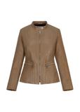 Women's waisted leather jacket KURDS-0400-1274(W23)