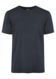 Navy blue cotton men's T-shirt TSHMT-0120-69(Z25)