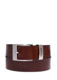 Men's leather belt in cognac color PASMS-0127-1F(Z26)