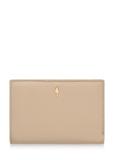 Women's beige leather wallet with RFID protection PORES-0805RFID-82(W24)