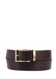 Men's dark brown leather belt PASMS-0289-1I(Z26)