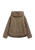 Women's quilted jacket in cool beige KURDT-0588-1K(Z26)