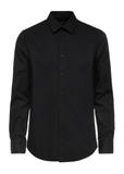 Black cotton men's shirt KOSMT-0332-99(Z24)