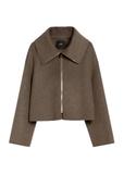 Short women's coat in brown color PLADT-0066-89(Z25)