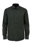 Dark green cotton men's shirt KOSMT-0332-54(Z24)