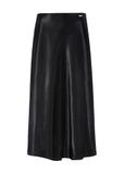 Black satin midi skirt SPCDT-0105-99(W25)