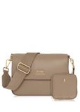 Dark beige women's messenger bag with chain TOREC-0767B-82(W25)