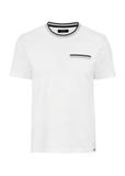 Men's white cotton T-shirt TSHMT-0123-12(W25)