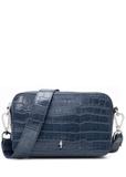 Small navy blue leather croco bag TORES-1231-7D(W26)