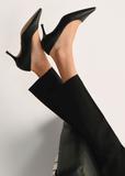 Black leather pumps BUTYD-1031A-99(W26)