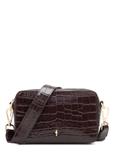 Small brown croco leather handbag TORES-1231-1H(W26)