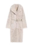 Cream double-sided women's sheepskin coat KOZDS-0091-1394(Z25)