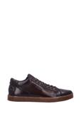 Dark brown leather men's sneakers BUTYM-0405C-1I(Z26)