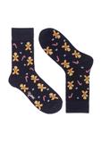 Men's navy blue Christmas socks SKAMT-0183-69(Z24)