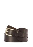 Brown leather women's belt PASDS-0330-90(Z25)