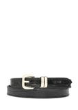 Black croco leather women's belt PASDS-0321-9G(W26)