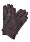 Men's brown leather gloves REKMS-0001A-90(Z25)