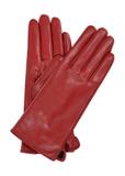 Women's red leather gloves REKDS-0001-42(Z23)