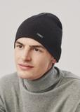 Men's navy blue winter cap CZAMT-0046A-69(Z24)