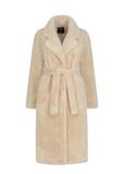 Women's artificial fur with belt FUTDP-0002-81(Z23)