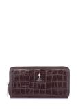 Large brown croco women's wallet PORES-0844-89(W23)