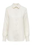 Beige women's linen shirt KOSDT-0163-81(W25)