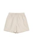 Women's linen shorts in light beige SZODT-0019-1A(W26)
