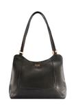 Black leather women's shopper bag TORES-1264-9I(W26)