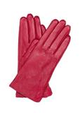 Women's fuchsia leather gloves REKDS-0001-31(Z23)