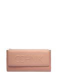 Large beige women's wallet with logo POREC-0343A-1B(Z26)