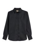 Black women's linen shirt KOSDT-0163A-99(W26)