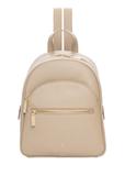 Beige leather women's backpack TORES-1345-1B(Z26)