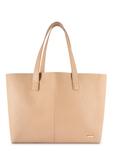 Beige women's shopper bag TOREC-1208-1A(W26)