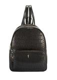 Black women's croco-style backpack TOREC-0725A-97(Z25)