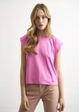 Pink Women's Basic T-shirt TSHDT-0085-31(W22)