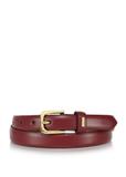 Burgundy leather women's belt PASDS-0300-49(Z25)