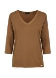 Women's blouse in camel BLUDT-0156-24(W24)