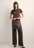 Brown leather women's backpack TORES-1146-1I(Z26)
