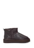 Brown leather women's snow boots BUTYD-1219-89(Z25)