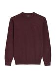Burgundy cotton men's sweater SWEMT-0114A-4D(Z26)