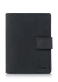 Black leather men's wallet PORMS-0543-99(W23)