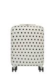 Small polka dot suitcase on wheels WALAB-0074-0P-19(W26)